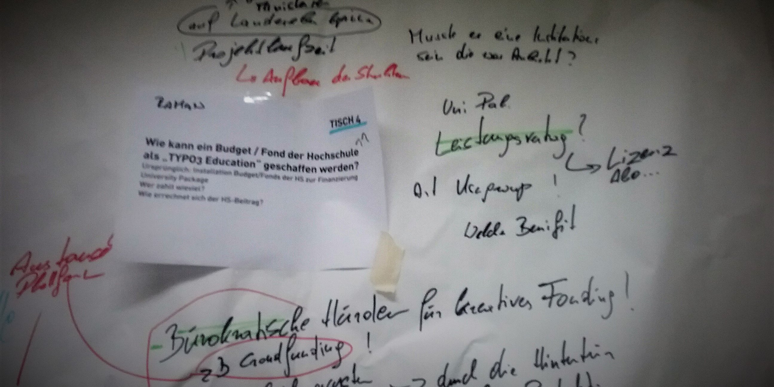 Wie kann ein Budget / Fond der Hochschule als „TYPO3 Education“ geschaffen werden? Ursprünglich: Installation Budget/Fonds der HS zur Finanzierung University Package Wer zahlt wieviel? Wie errechnet sich der HS-Beitrag?